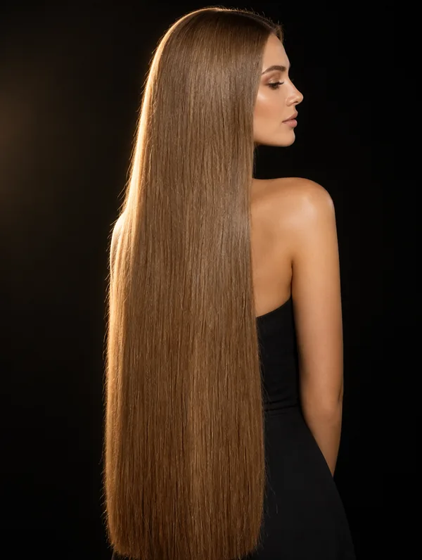 Modelo DANINI con extensiones largas, tono #8 Ash Brown
